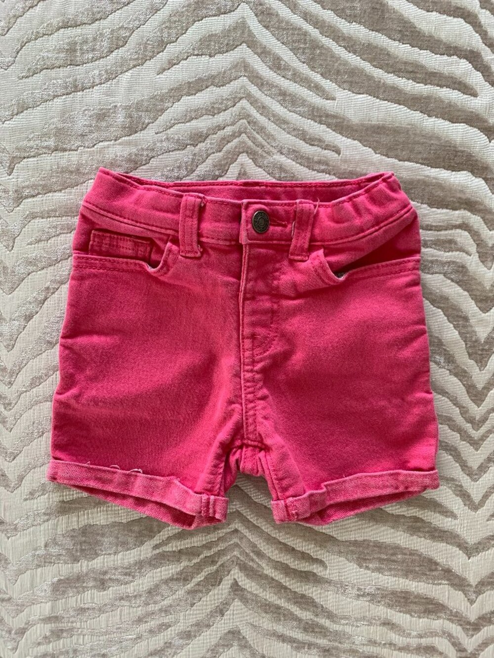 Okie Dokie 3T Bright Pink Cuffed Jean Shorts